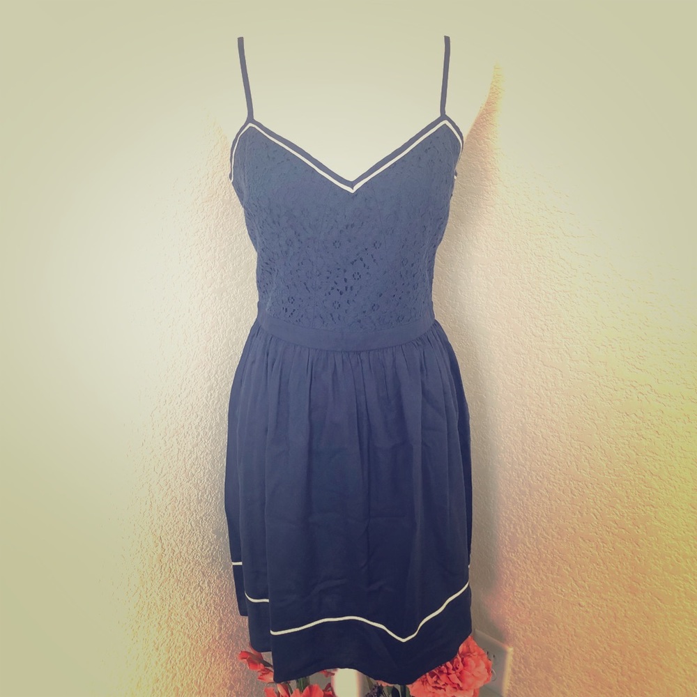 **SOLD** LC Lauren Conrad Navy Nautical Dress 12